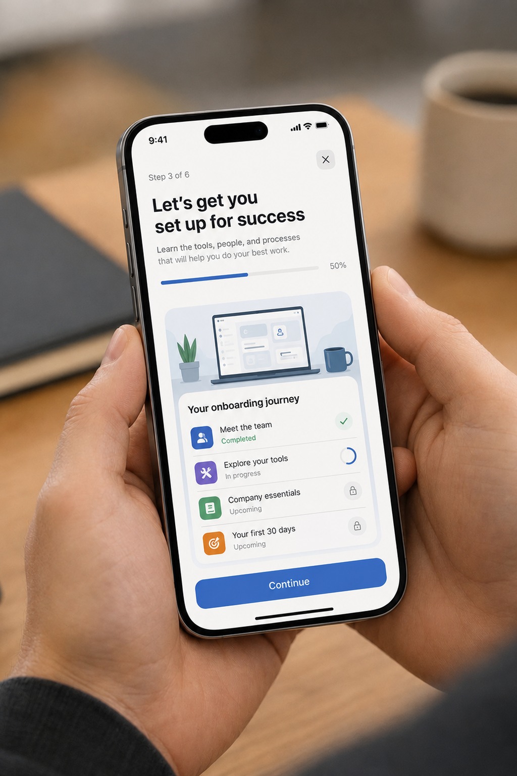 Rimthan-built workforce onboarding venture mobile app interface
